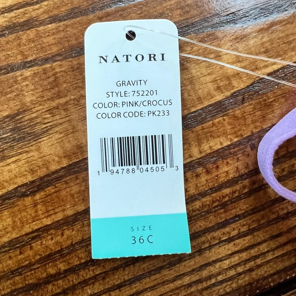 Natori Pink and Purple Sports Bra - Picture 3 of 5